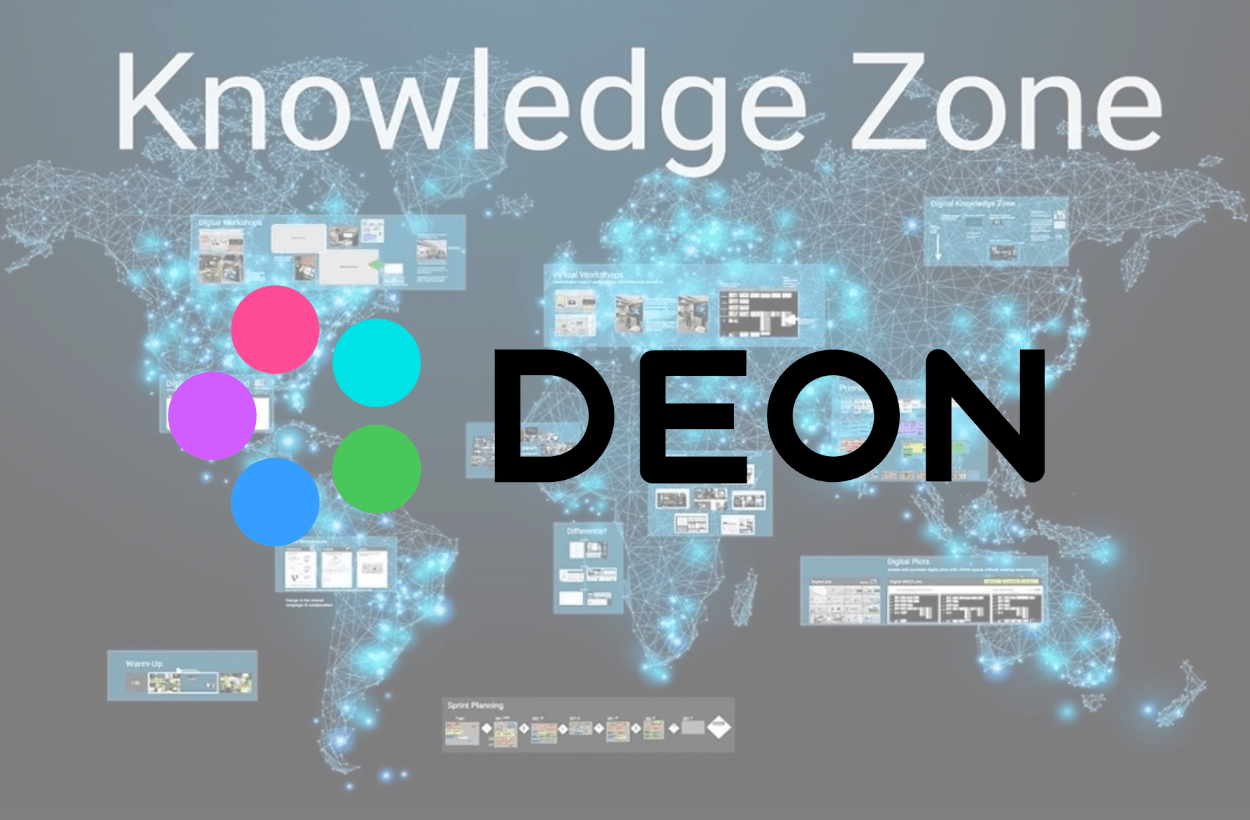 Produktionshalle mit digitalen Piktogrammen